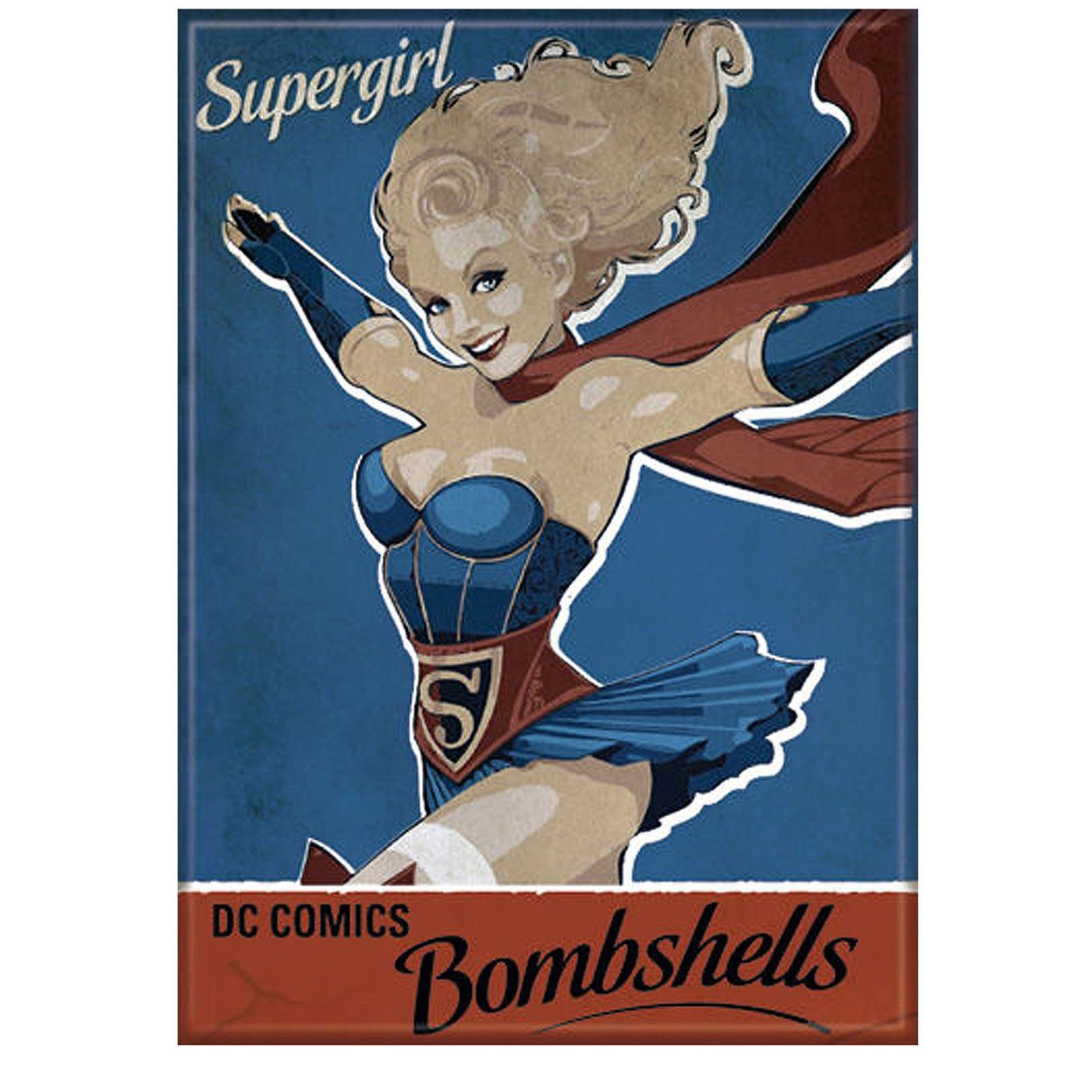 Supergirl DC Bombshells Magnet, Blue