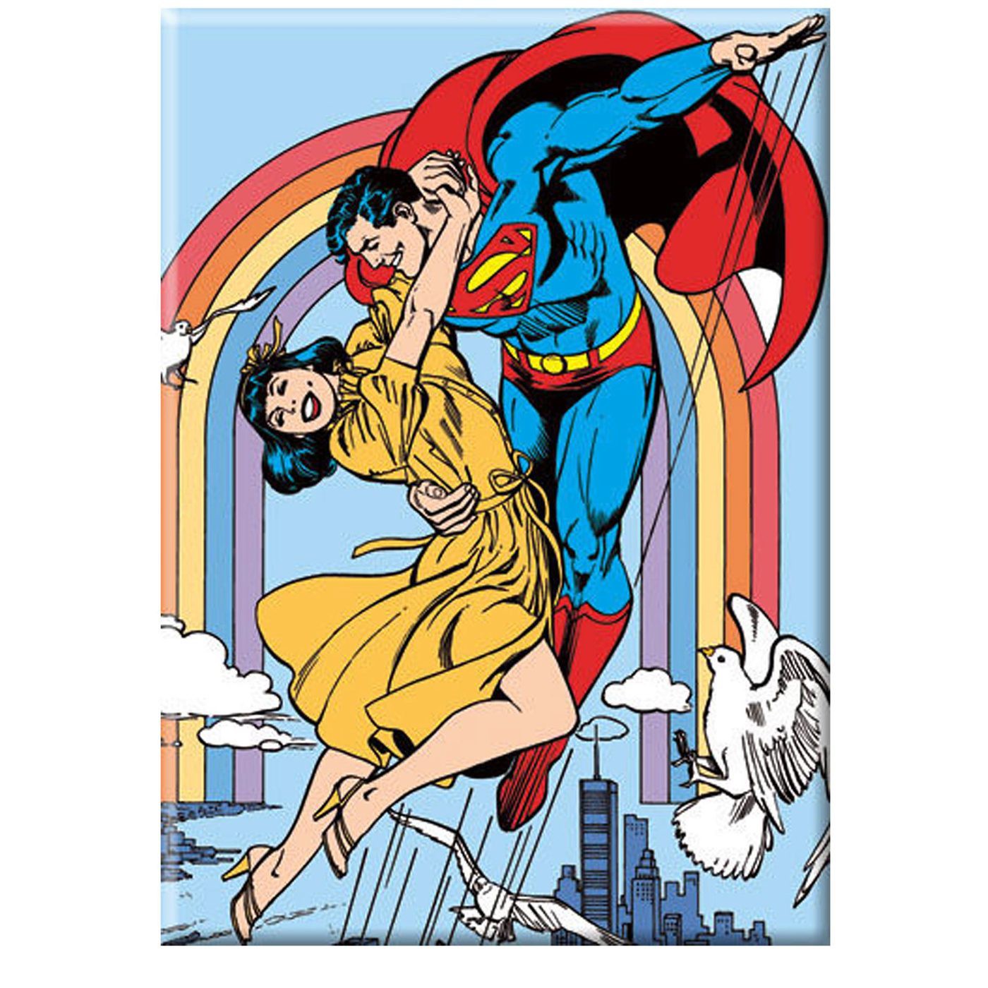 Superman and Lois Rainbow Magnet, Blue