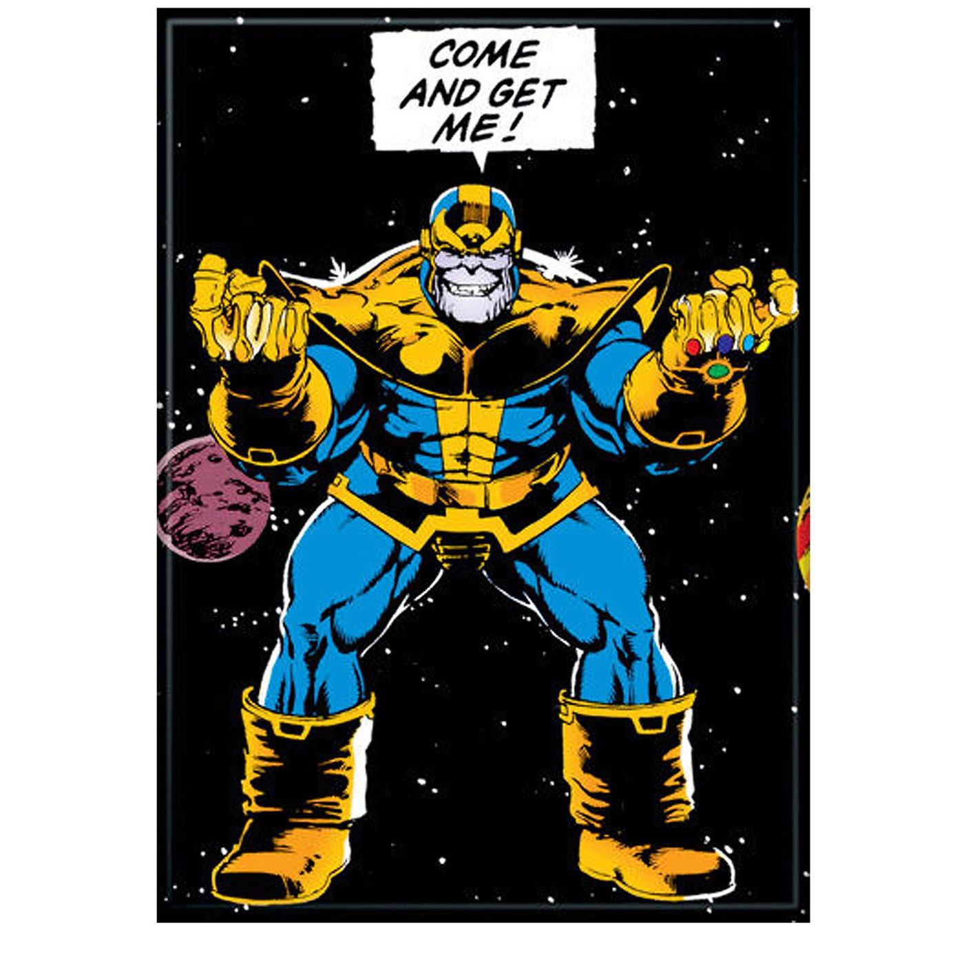 Thanos Come and Get Me Magnet, Black