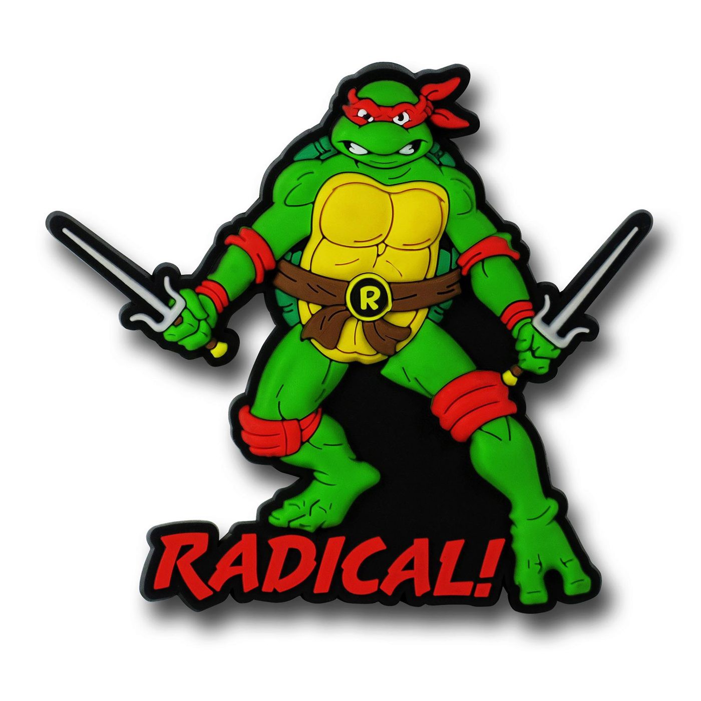 TMNT Raphael Turtle Power Soft Touch PVC Magnet, Green