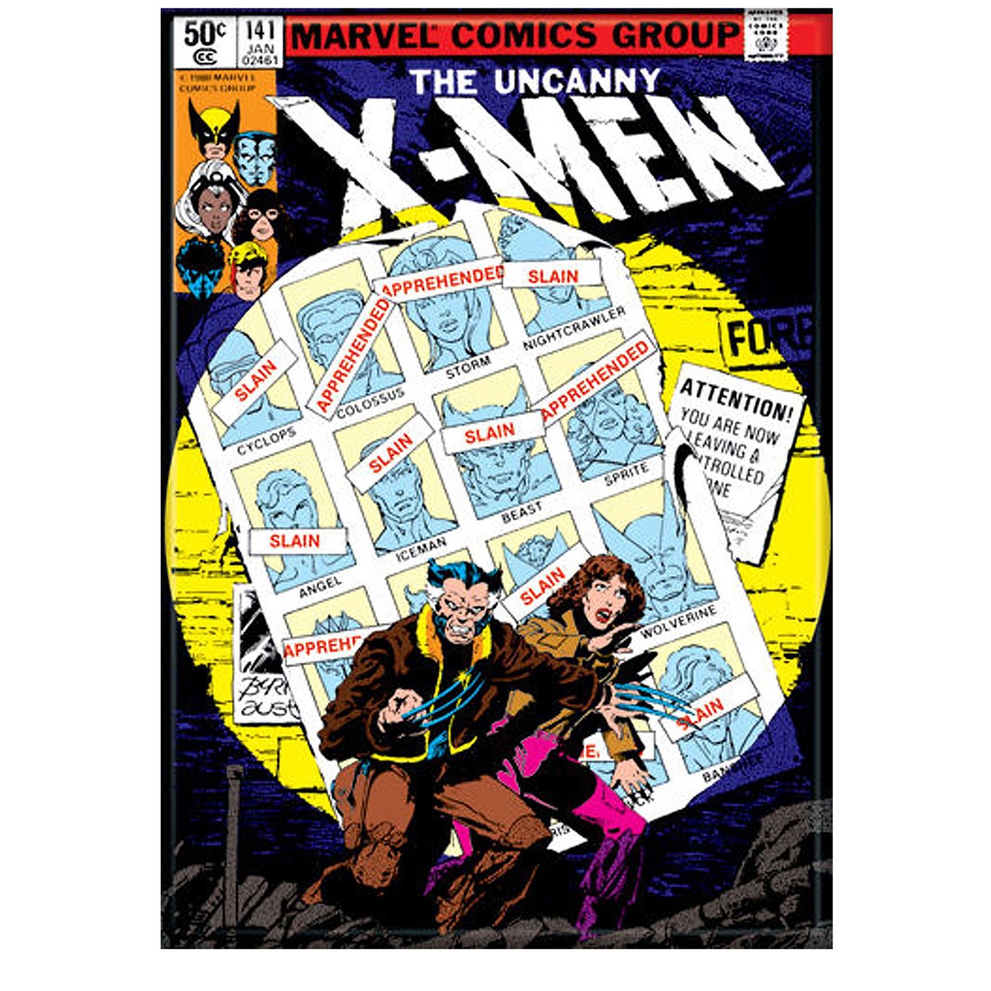 Uncanny X-Men #141 Cover Magnet, Black
