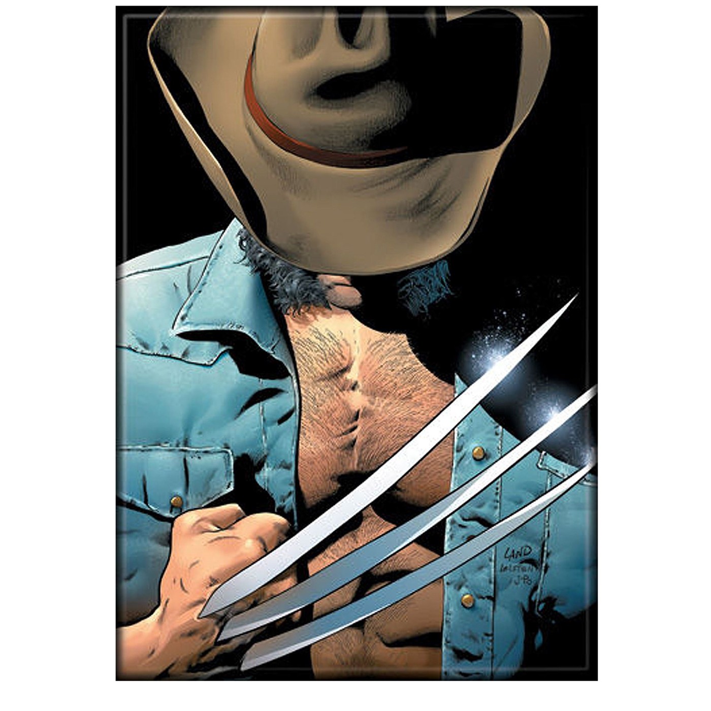 Wolverine Hey Bub You Talking To Me Magnet, Blue