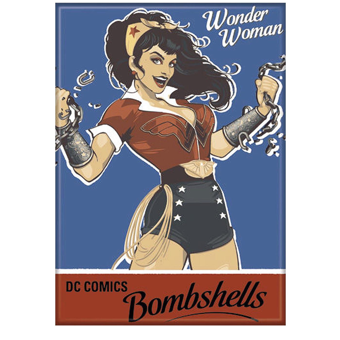 Wonder Woman DC Bombshells Magnet, Blue