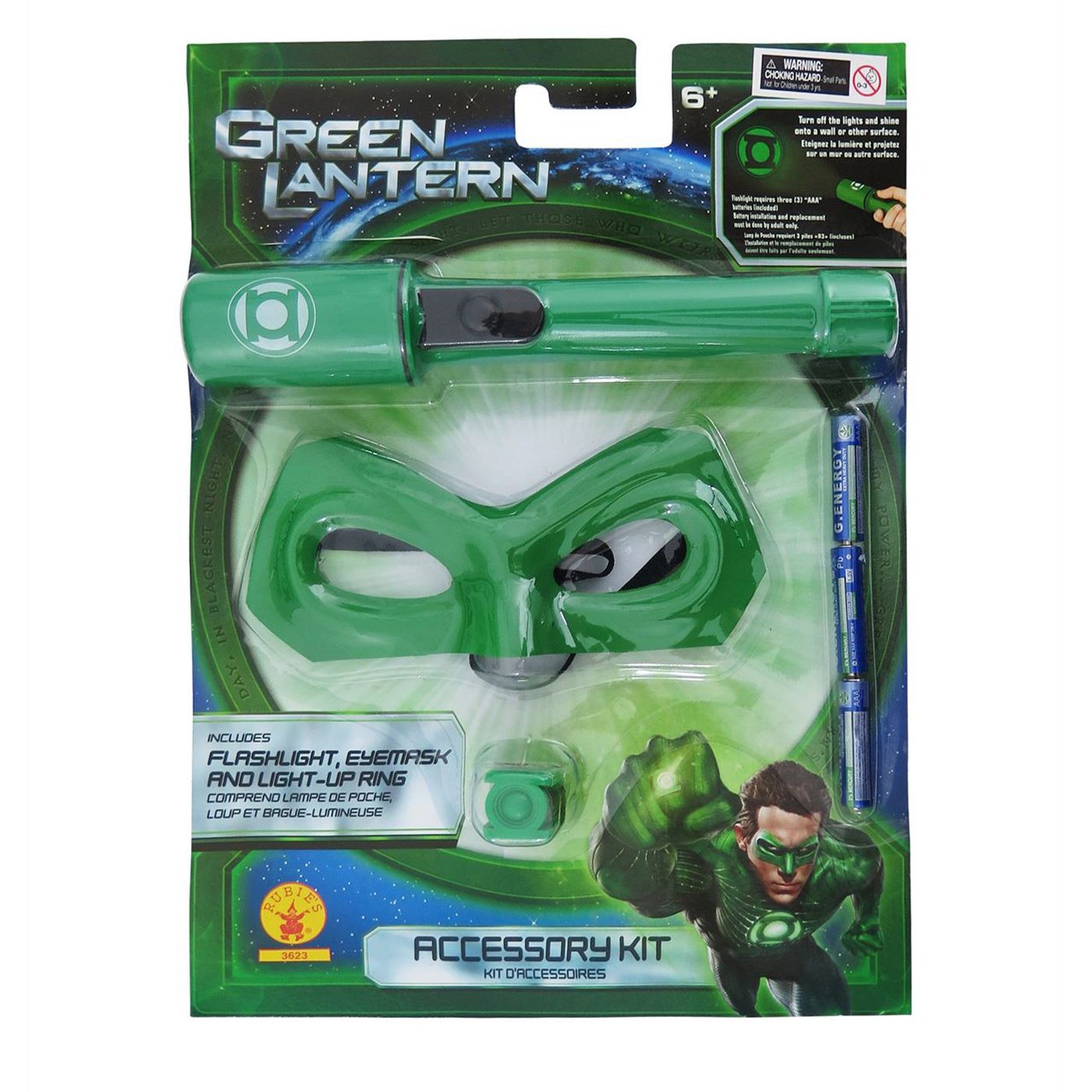Green Lantern Mask  Ring & Flashlight Set, Green
