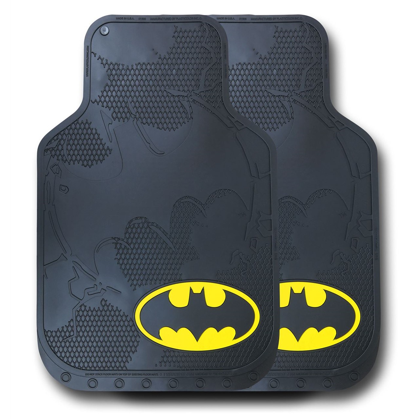 Batman Symbol Floor Mat 2-Pack, Black