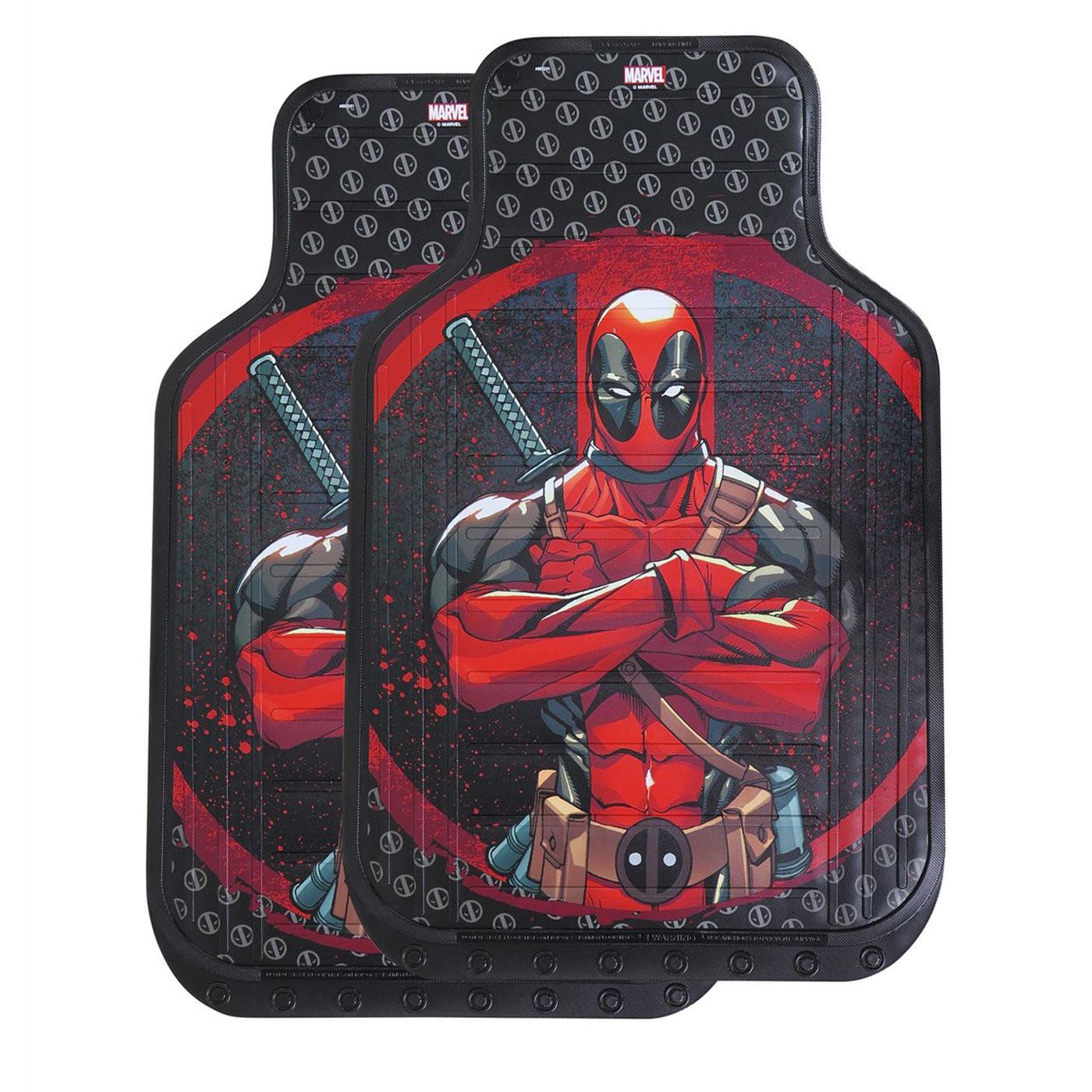 Deadpool Floor Mat 2-Pack, Black