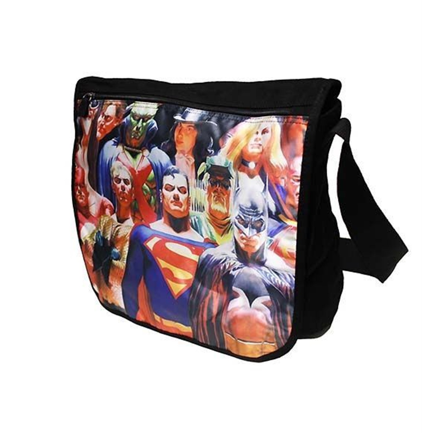 Alex Ross Justice League Messenger Bag, Black