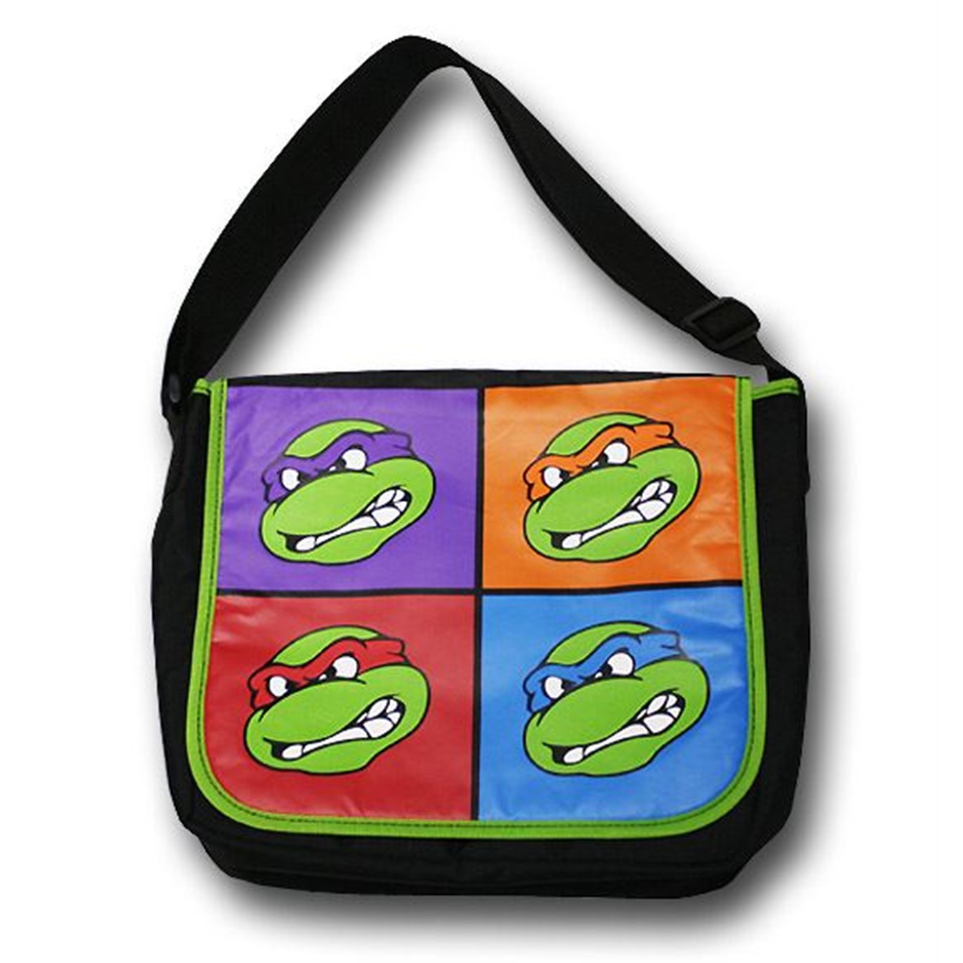TMNT 4 Face Messenger Shoulder Bag