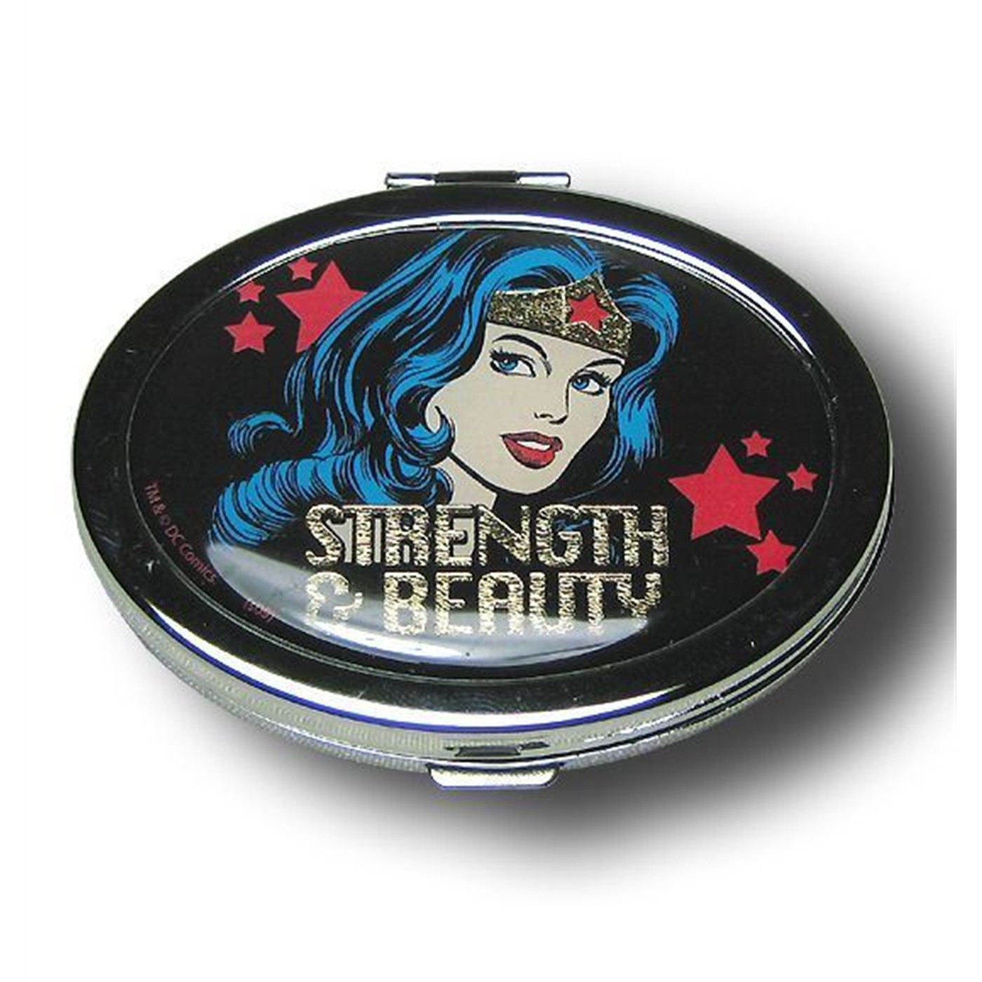 Wonder Woman Oval Compact Mirror, Black
