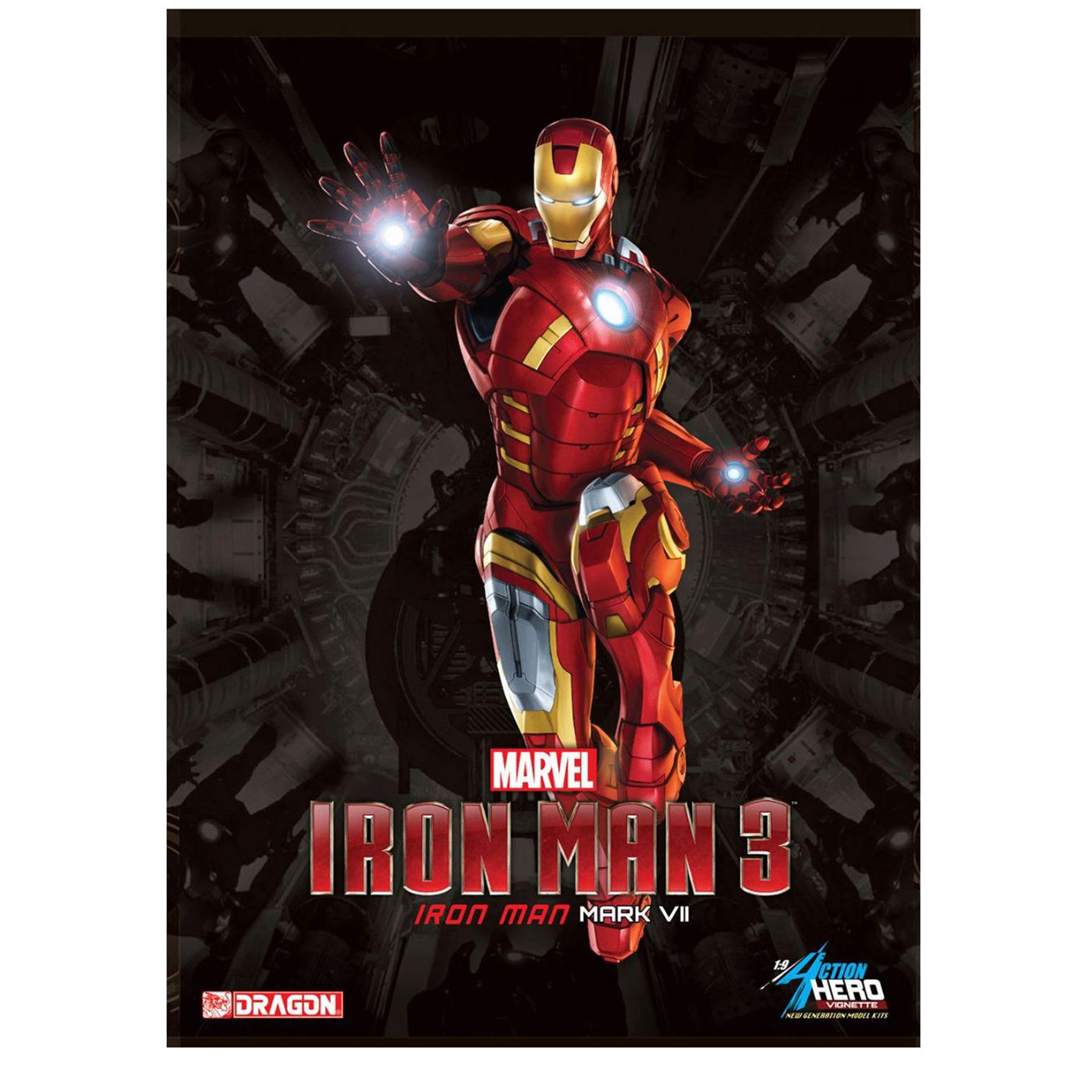 Iron Man Figure Dragon Model Kit, Red