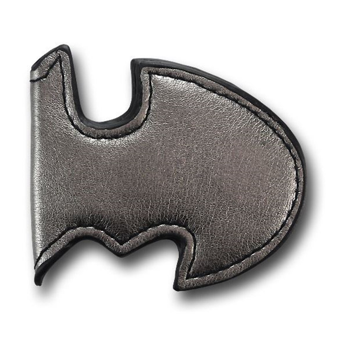 Batman Symbol Black Leather Money Clip, Black
