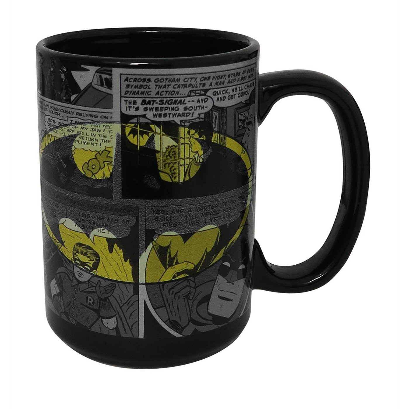 Batman Comic Print 15oz Mug, White
