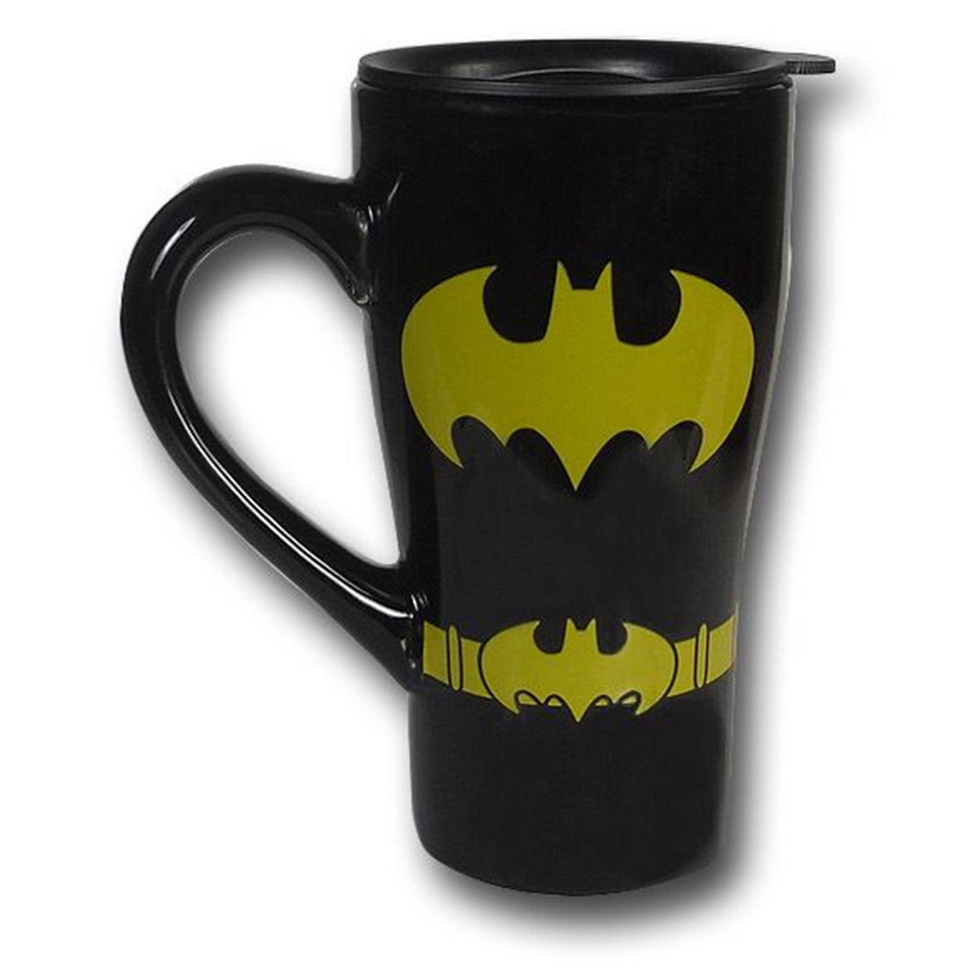 Batgirl Costume Ceramic Travel Mug, Black