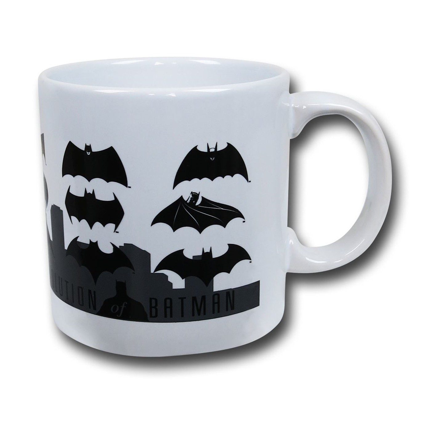 Batman Symbol Evolution Mug, White