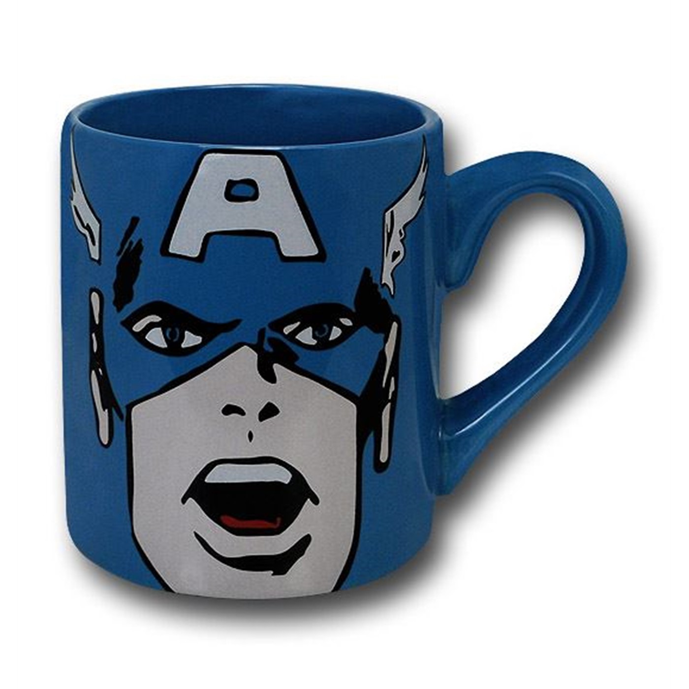 Captain America Retro Face Mug, Blue