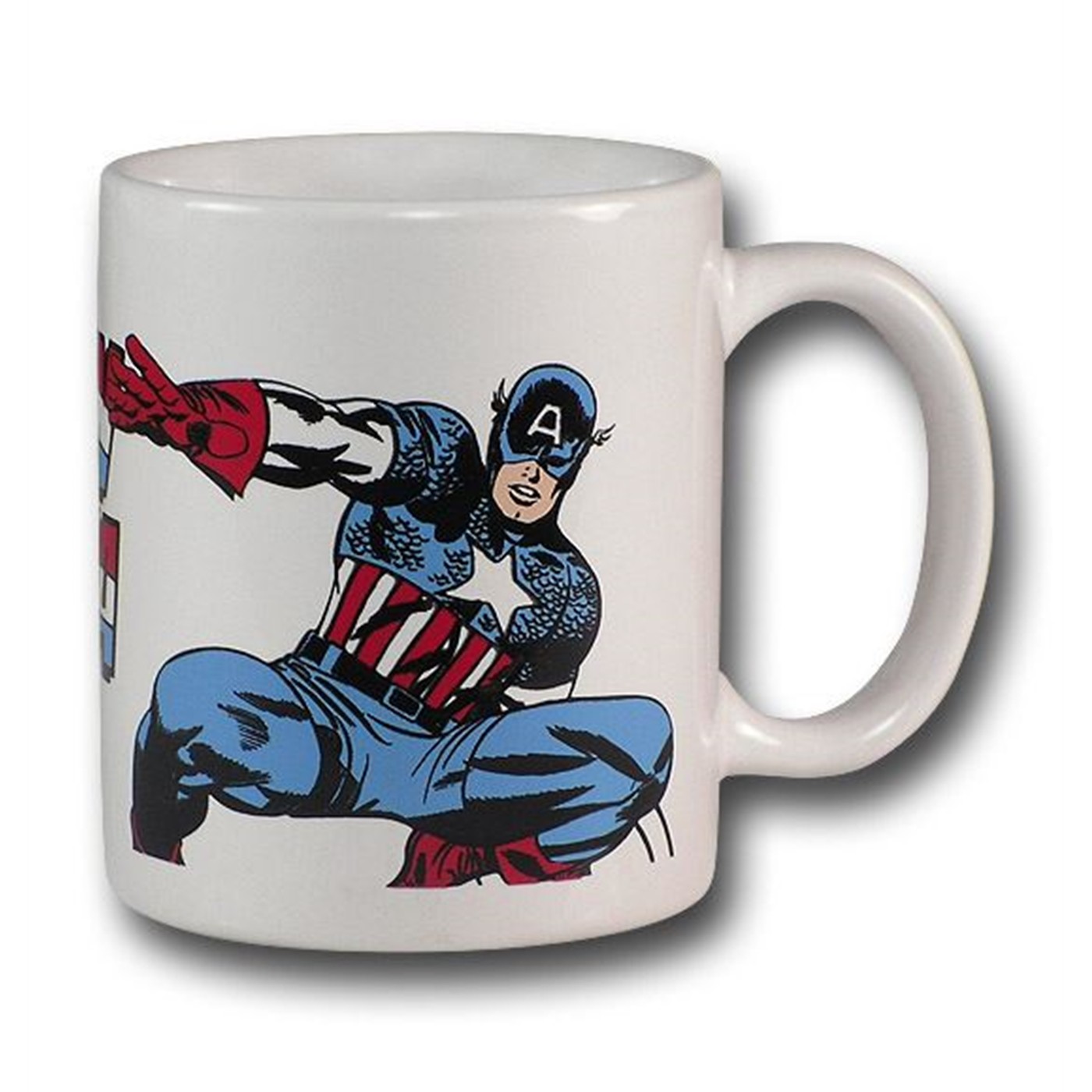 Captain America White Ceramic Mug Of Freedom, White