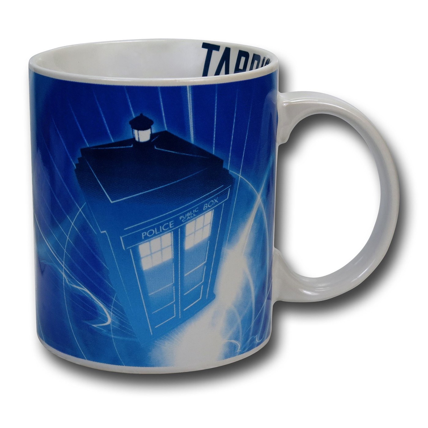 Doctor Who Tardis Blue & White Image Mug, Blue