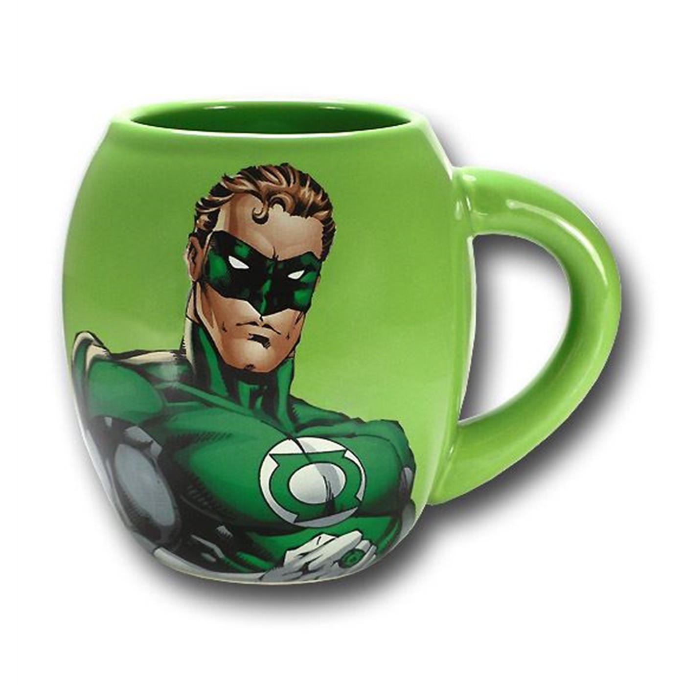 Green Lantern 18oz Green Barrel Decal Mug, Green