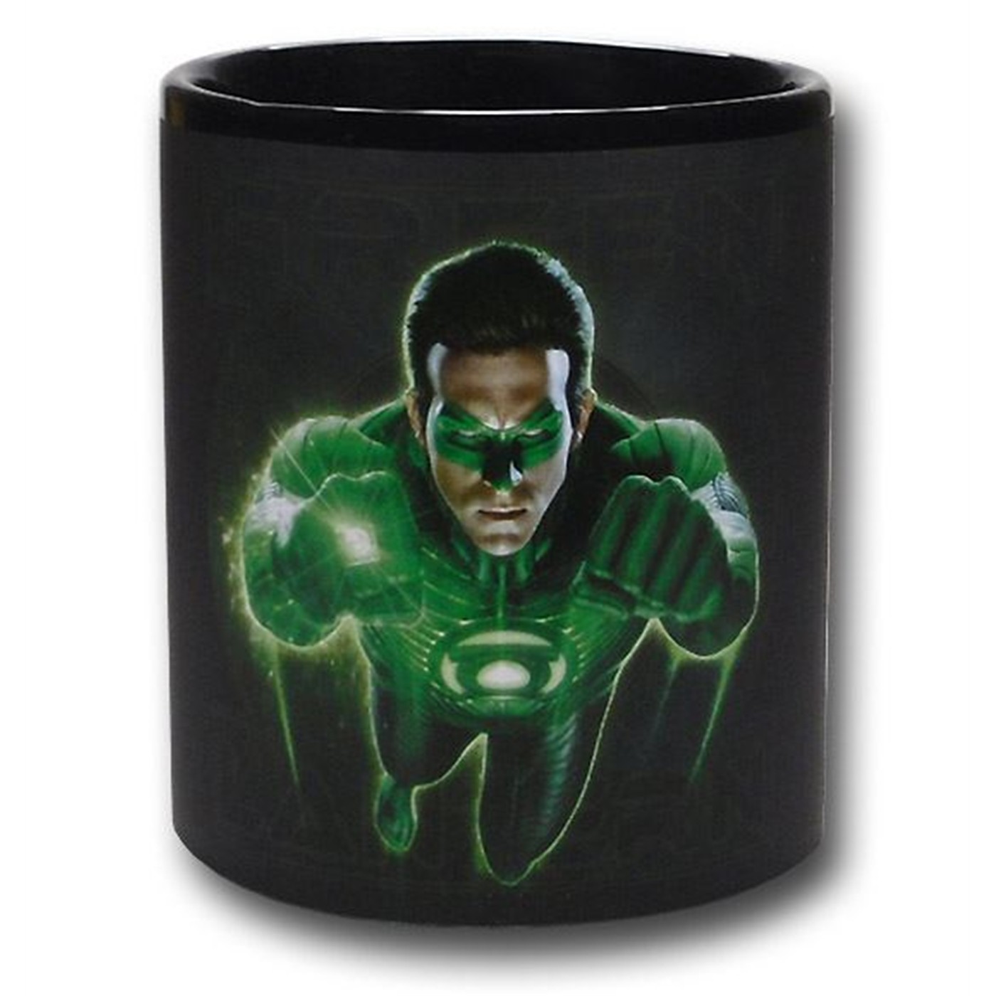 Green Lantern Movie Hal Flying Color Change Mug, Black
