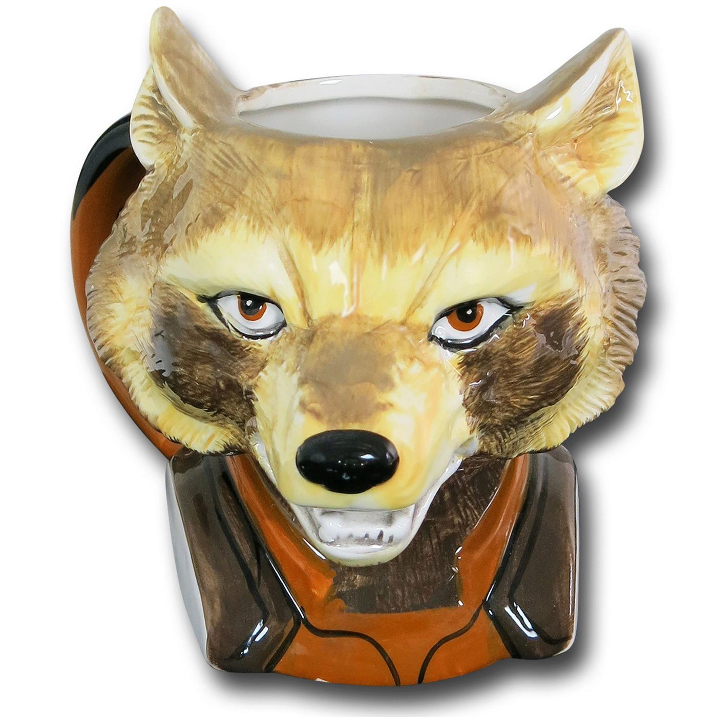 Rocket Raccoon Ceramic Character Mug, Brown