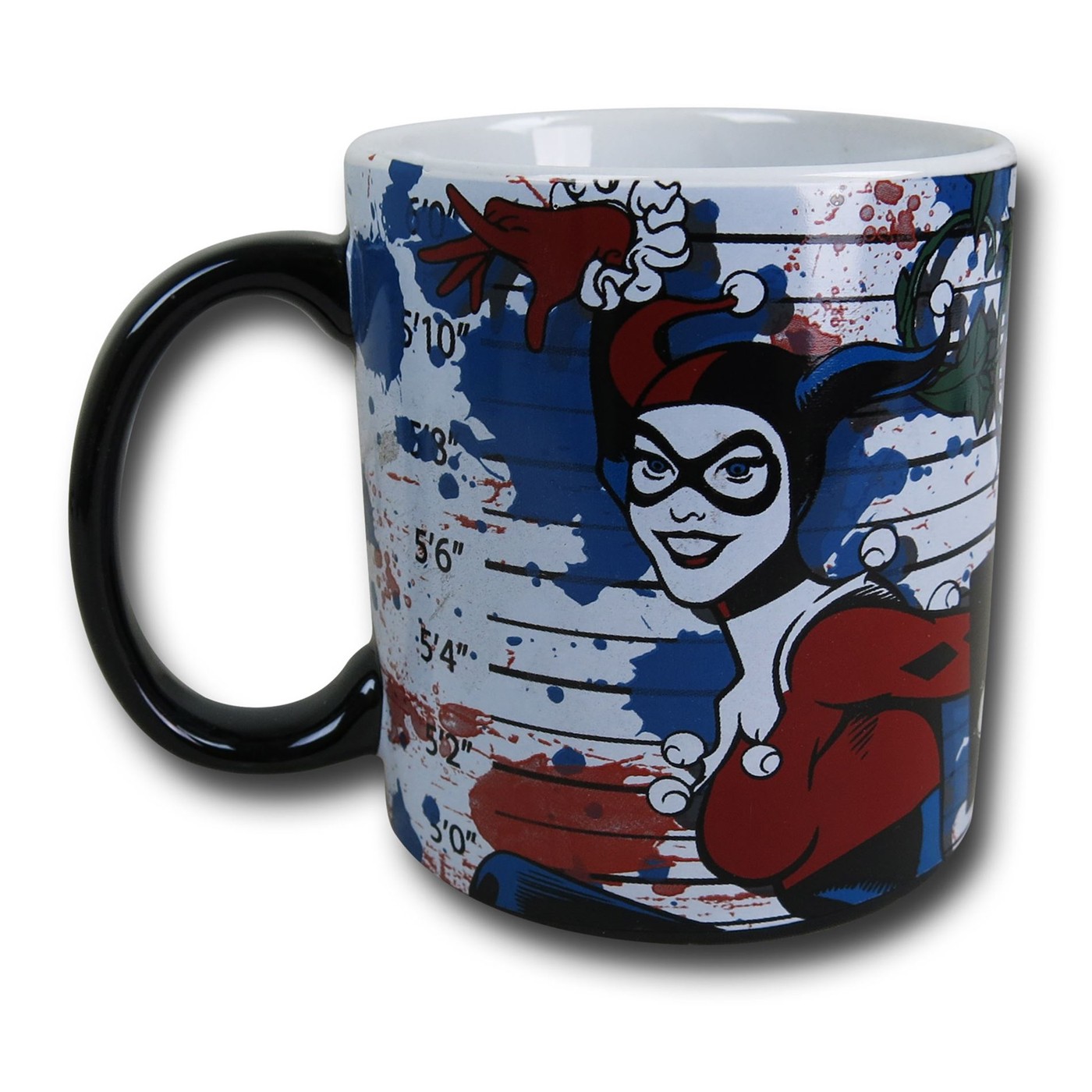 Harley Quinn and Poison Ivy Bad Girls 14oz Mug, Red