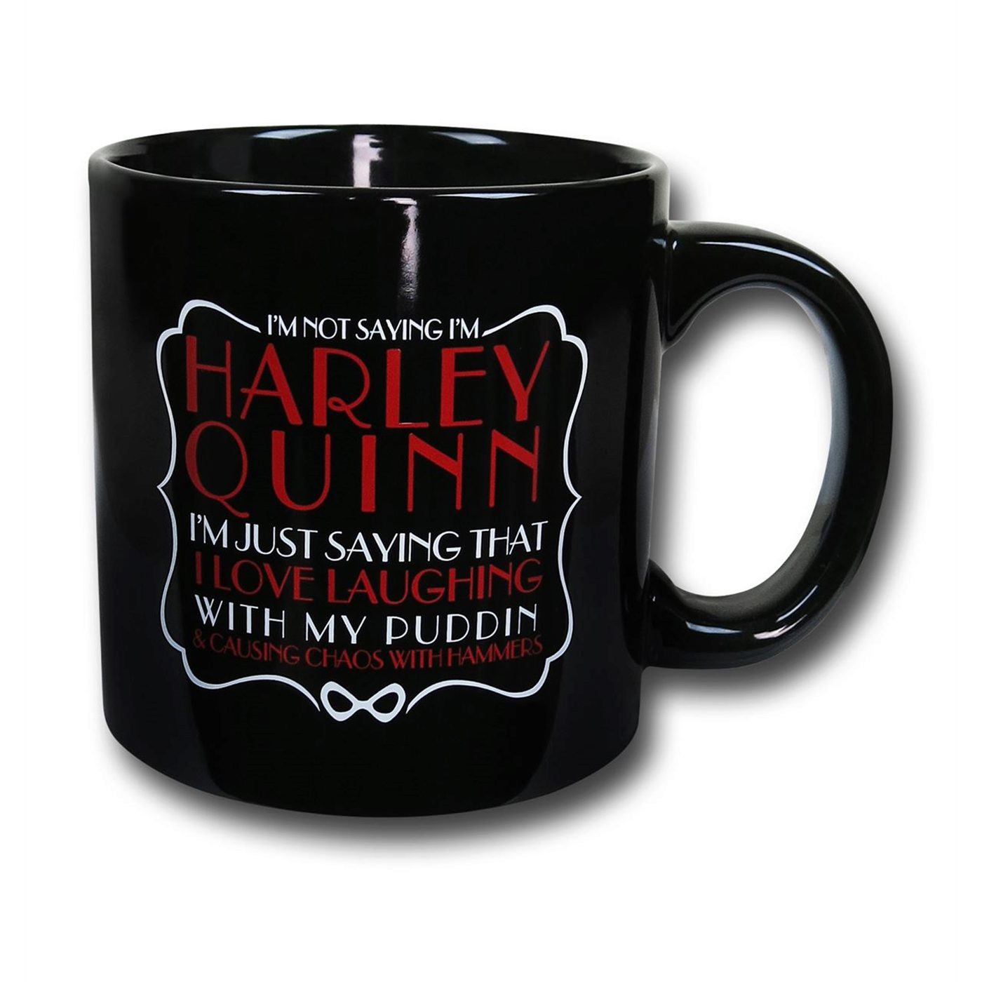 Harley Quinn Not Saying Mug, Black
