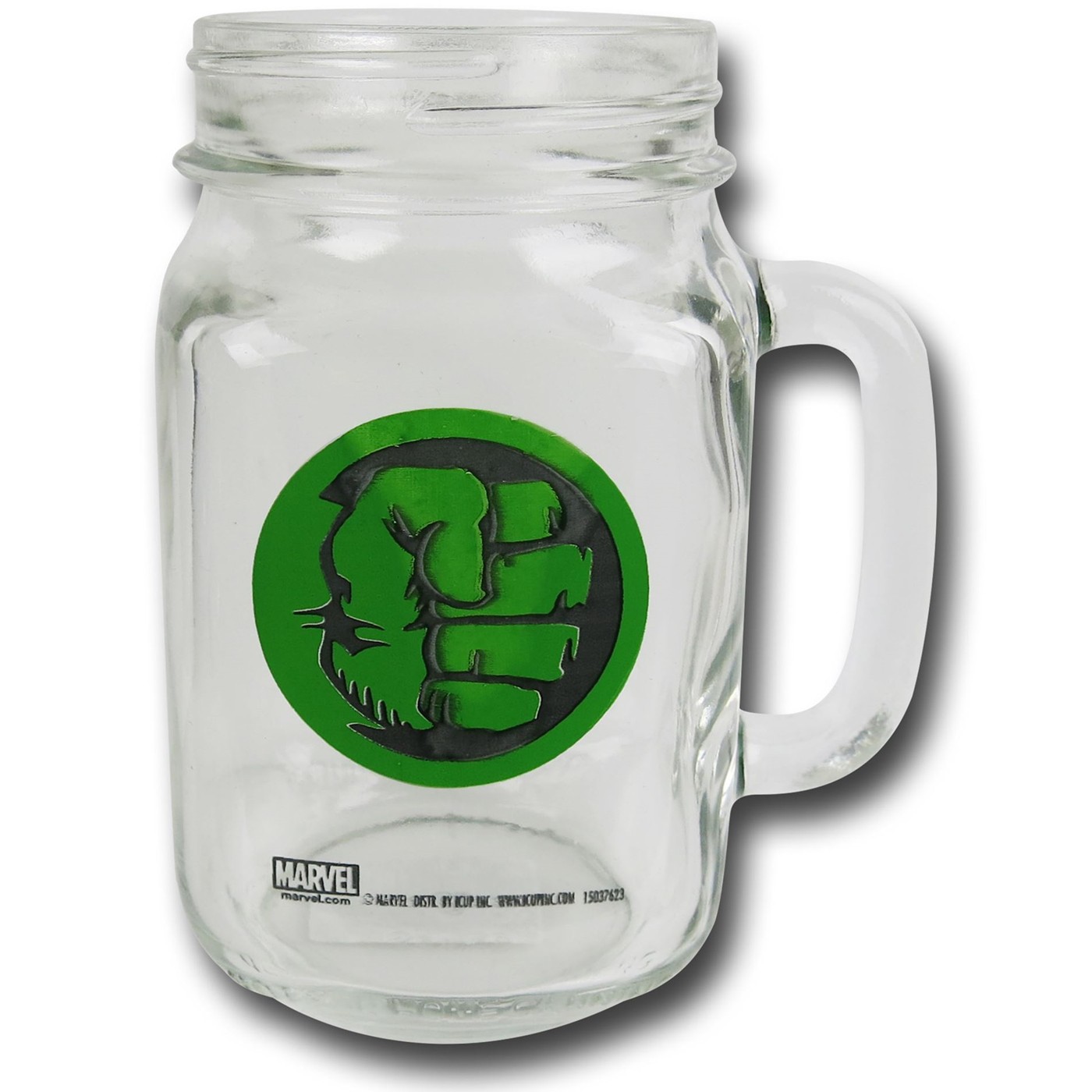 Hulk Fist Mason Jar Mug, Green