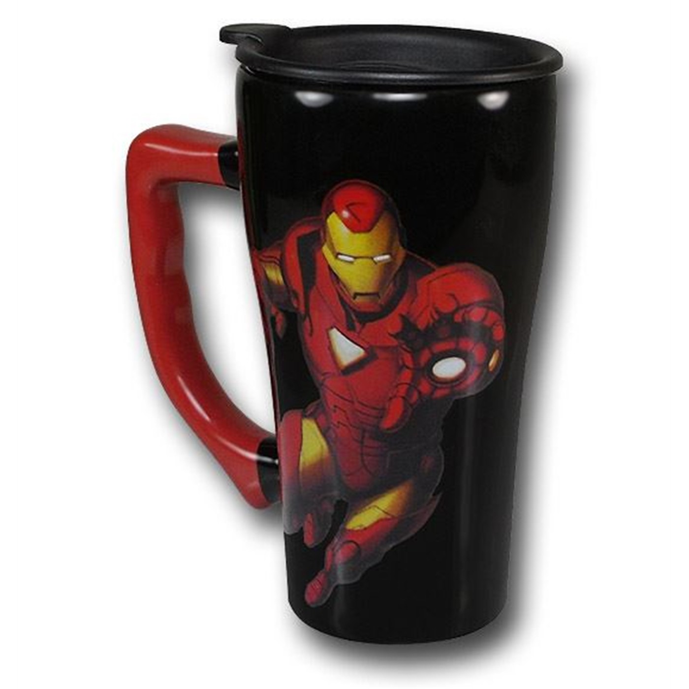 Iron Man 16oz Ceramic Repulsor Travel Mug, Black
