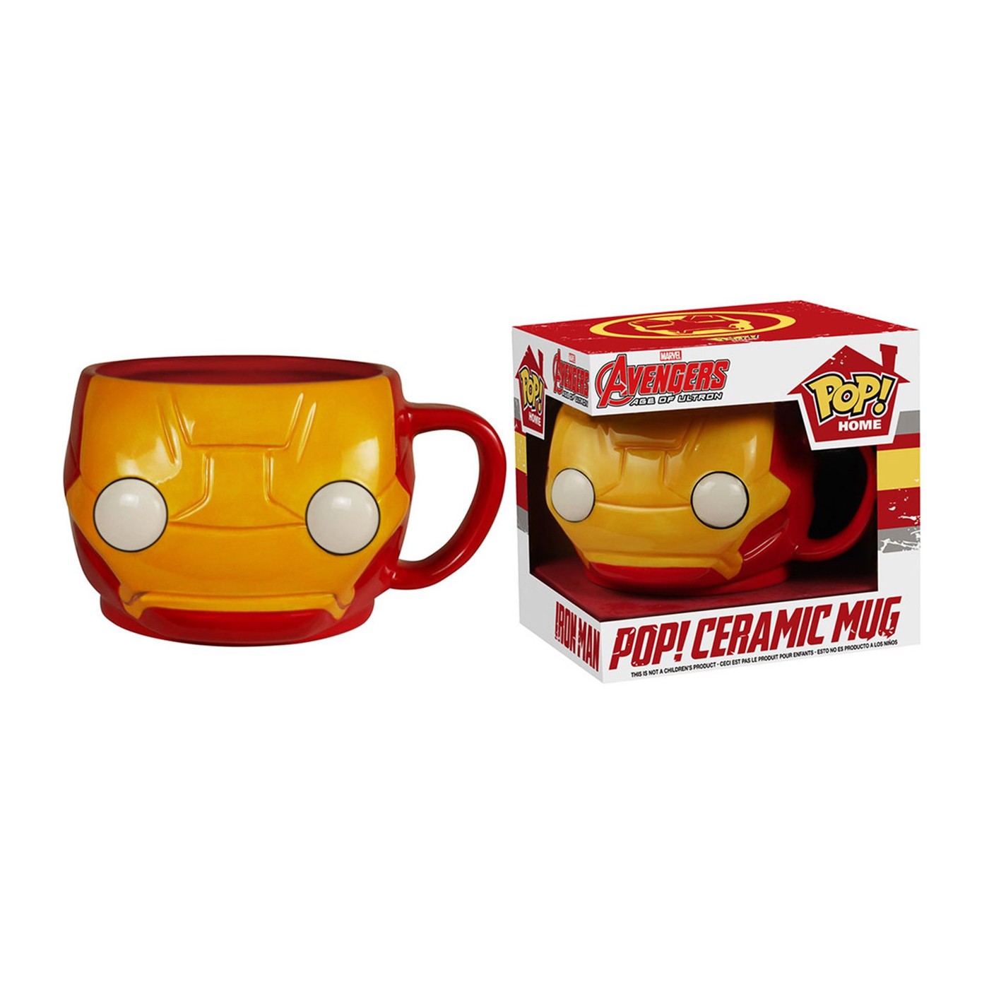 Iron Man Pop Home Ceramic 12oz Mug, Red
