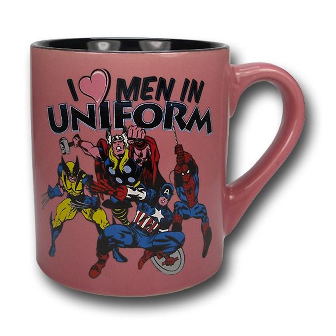 I Love Men In Uniform Ceramic Mug, Pink