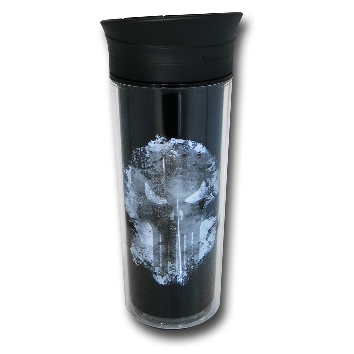 Punisher 16oz Insulated Travel Mug, Black