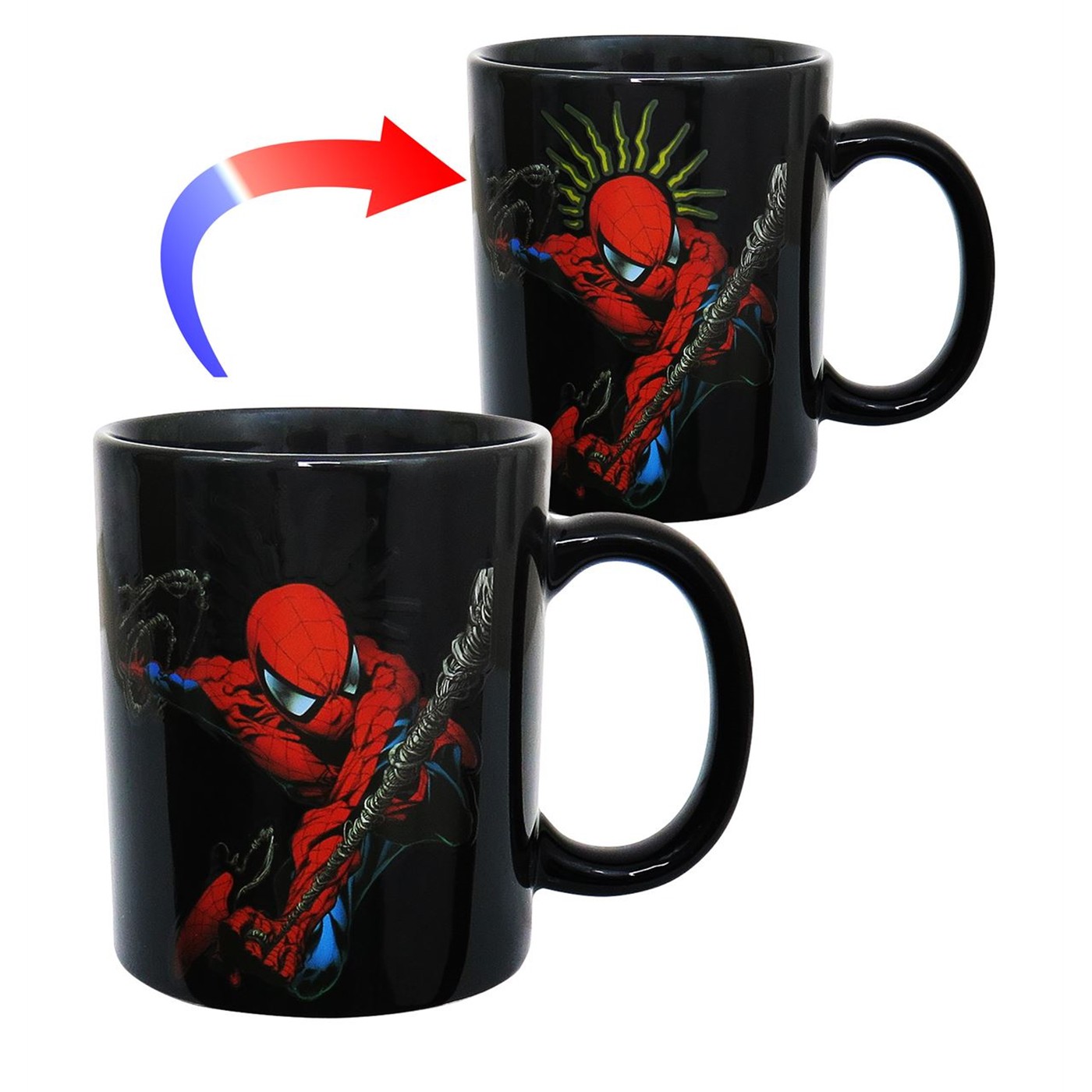 Spider-Man Swing Heat Changing Mug, Black