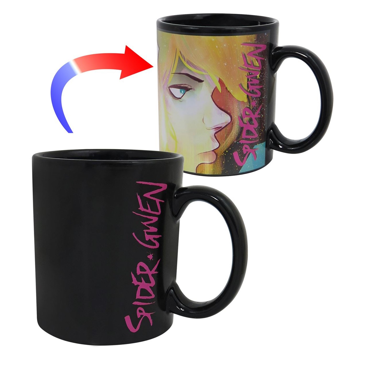 Spider-Gwen Wrap Around 20oz Ceramic Mug, White