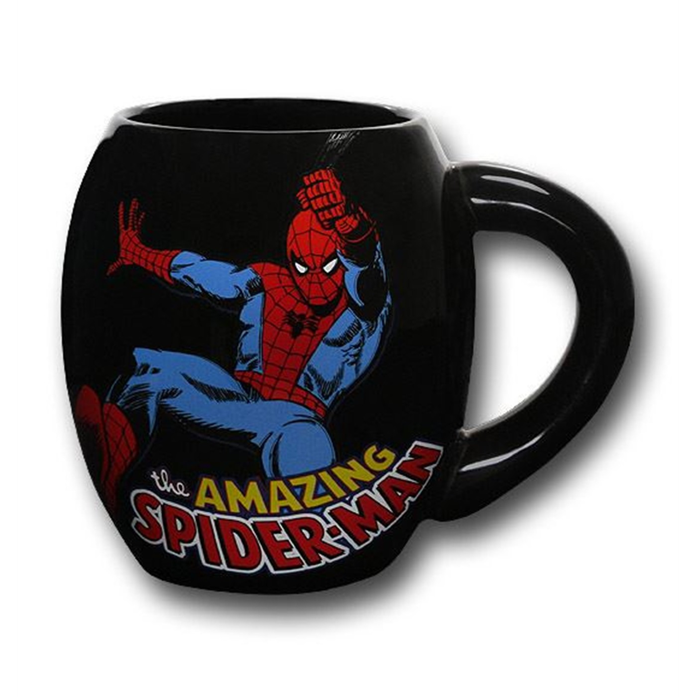 Spiderman 18oz Black Ceramic Barrel Mug, Black