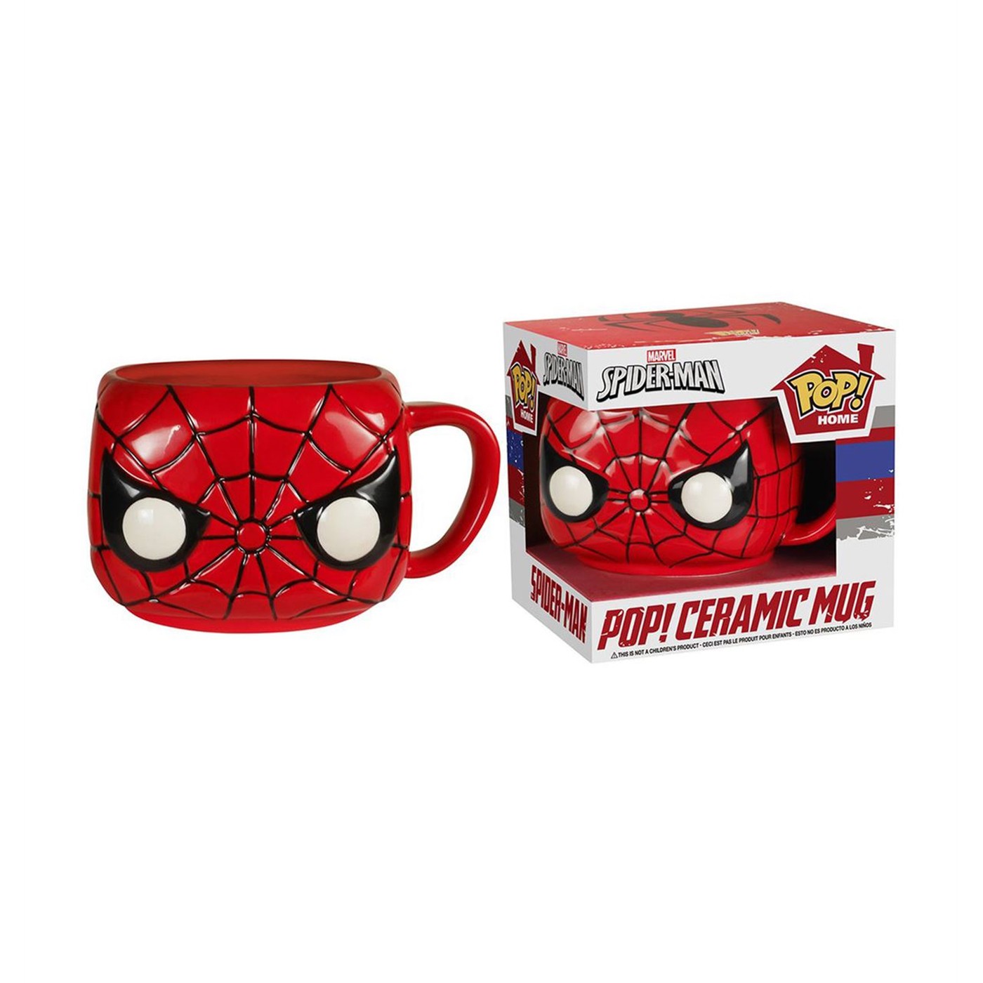 Spider-Man Pop Home Ceramic 12oz Mug, Red