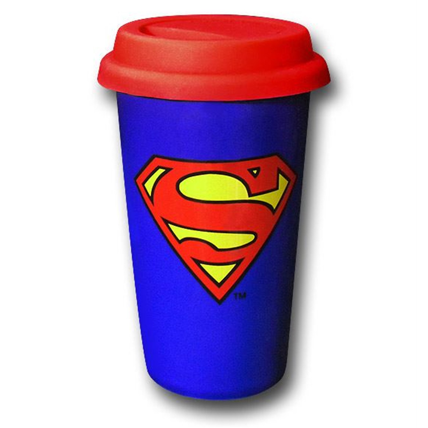 Superman Double Wall Ceramic Travel Mug