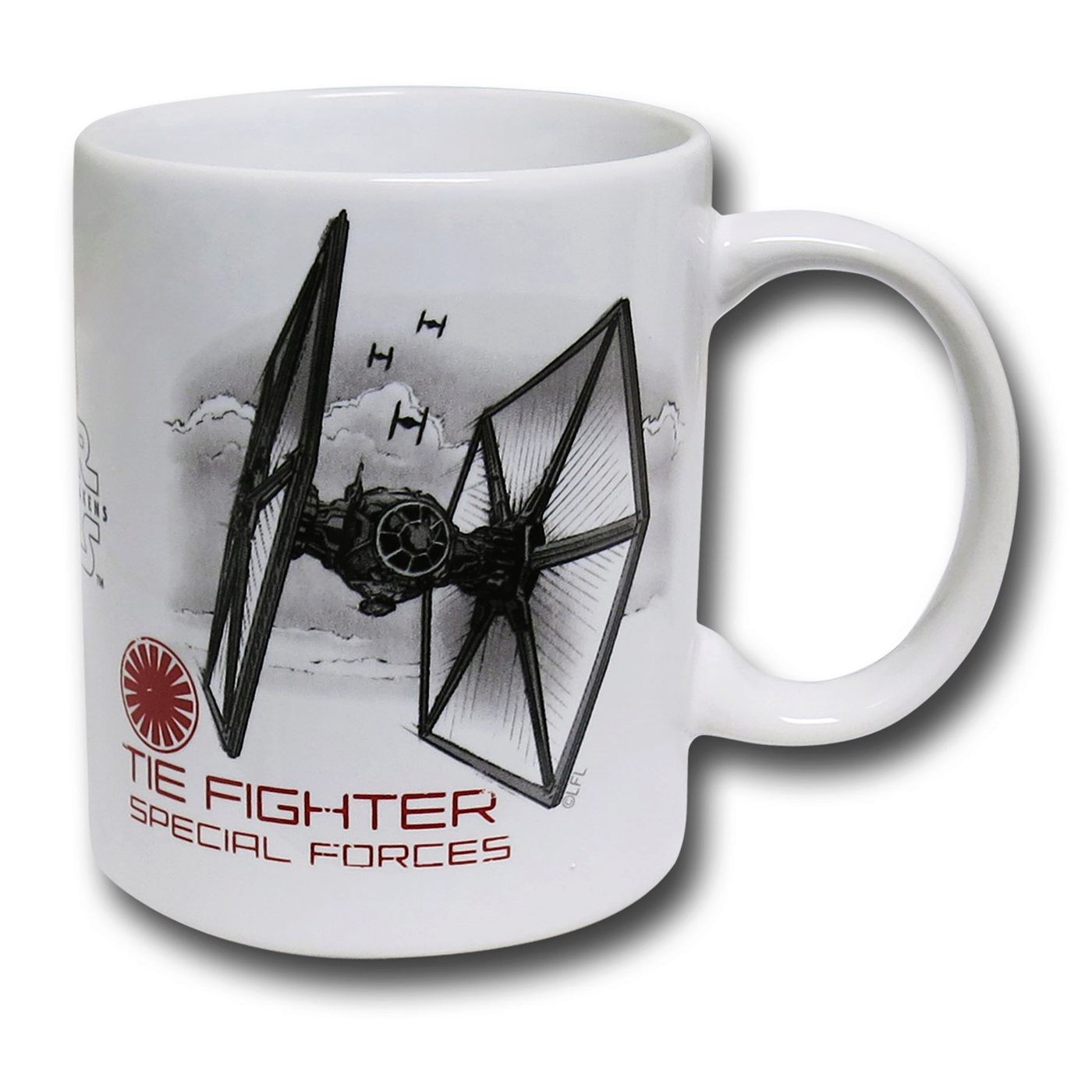 Star Wars Force Awakens TIE & Falcon Mug, White