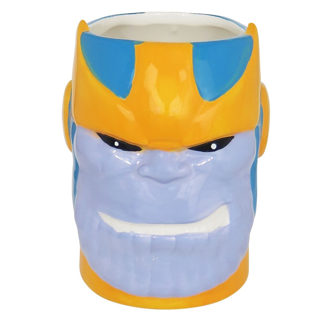 Thanos Sculpted Ceramic Mug, Blue