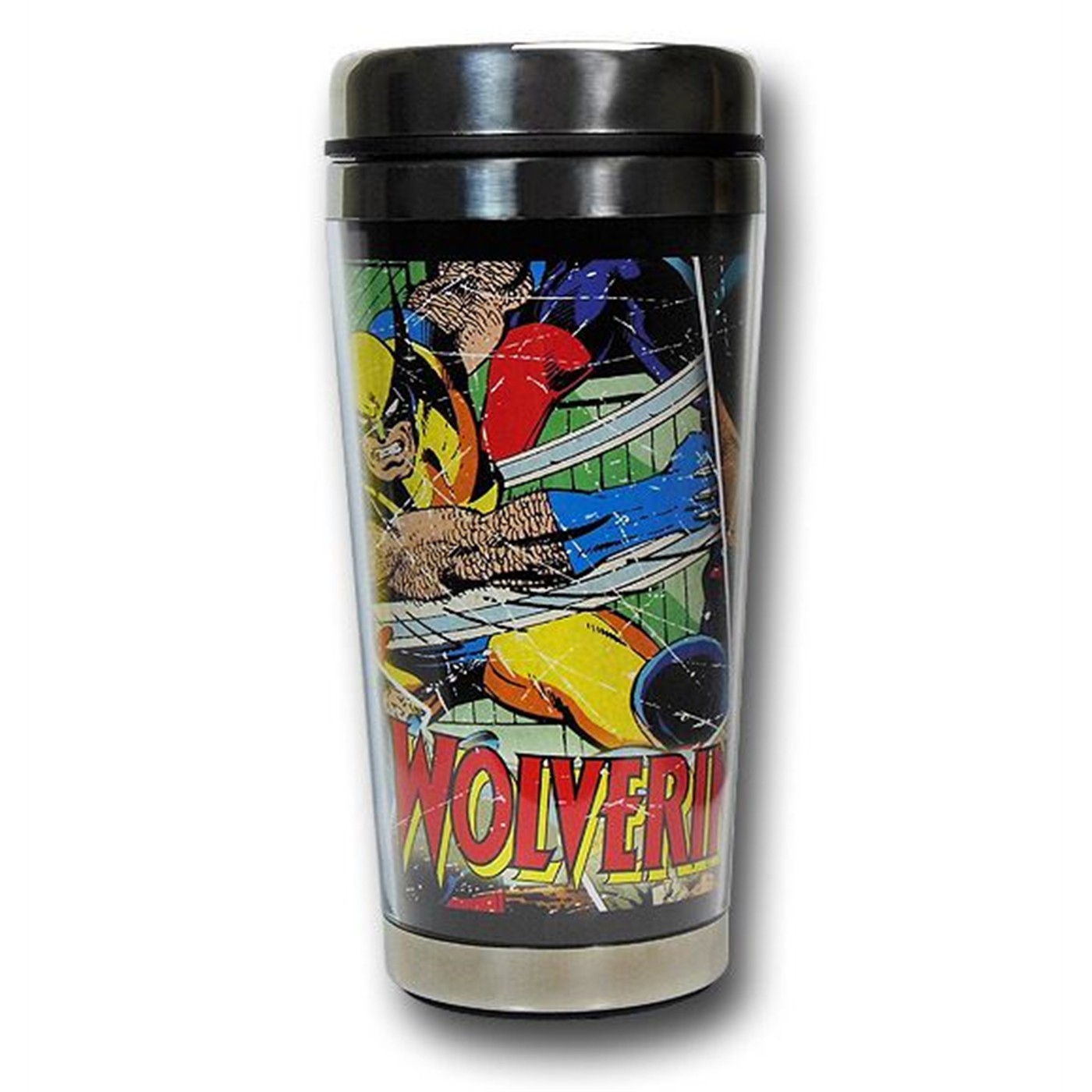 Wolverine Chrome Top Comic Travel Mug, Yellow