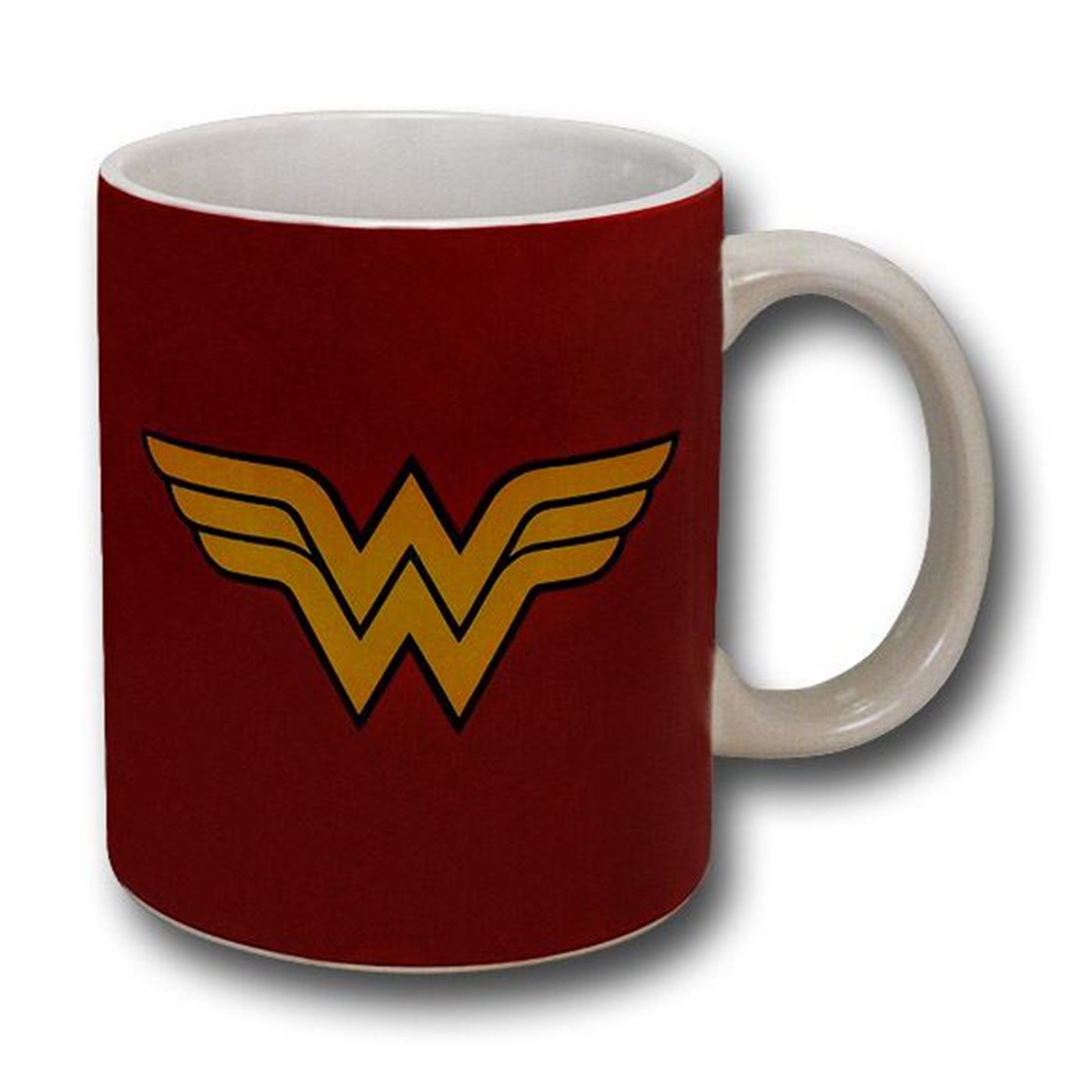 Wonder Woman Logo with White Handle 12oz Mug