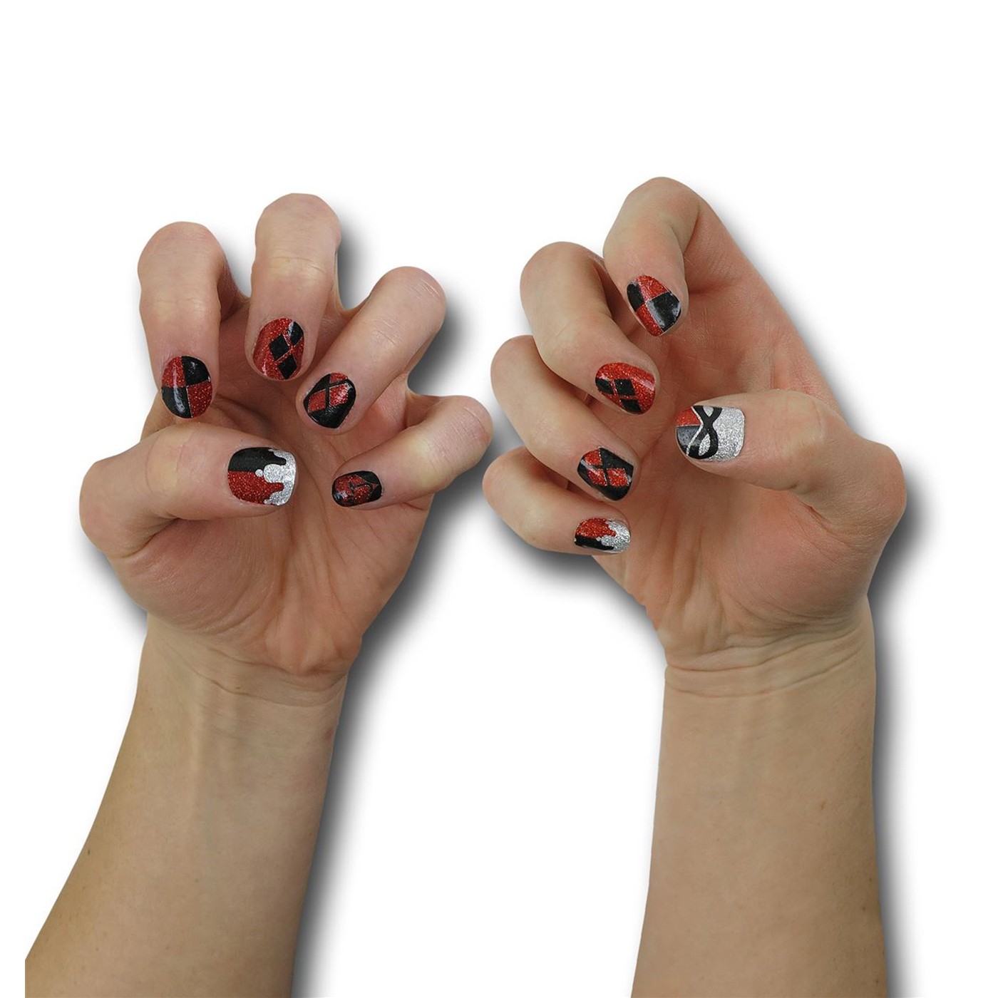 Harley Quinn Nail Wraps, Red