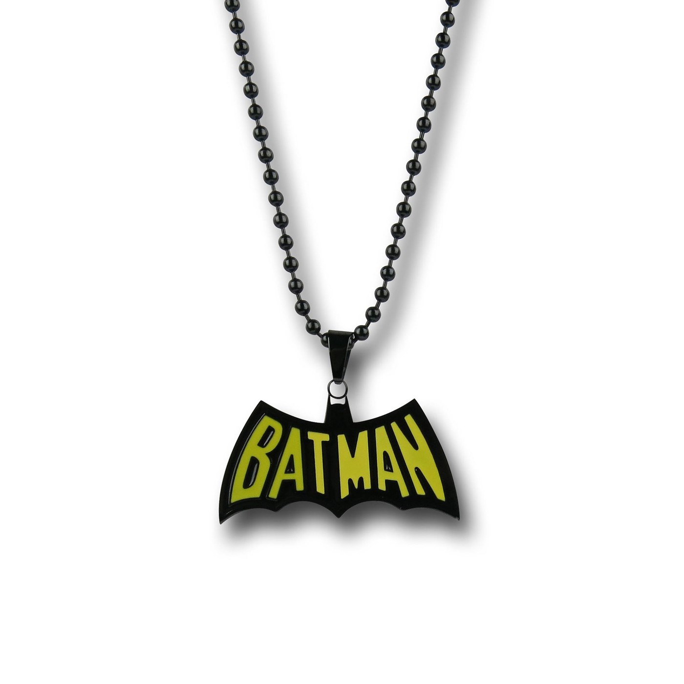 Batman Retro Logo Necklace w/ Box, Yellow