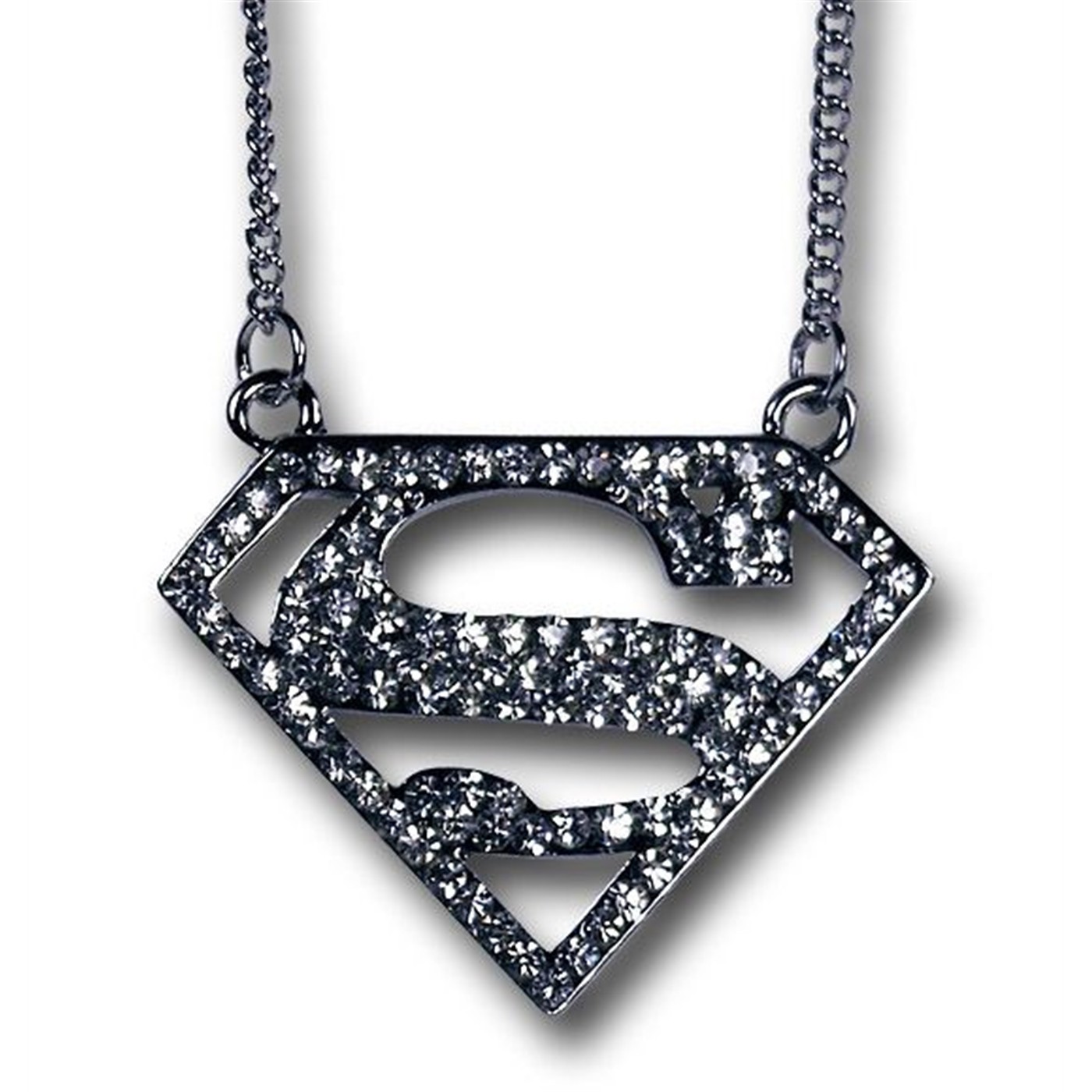 Superman Bling Symbol Necklace