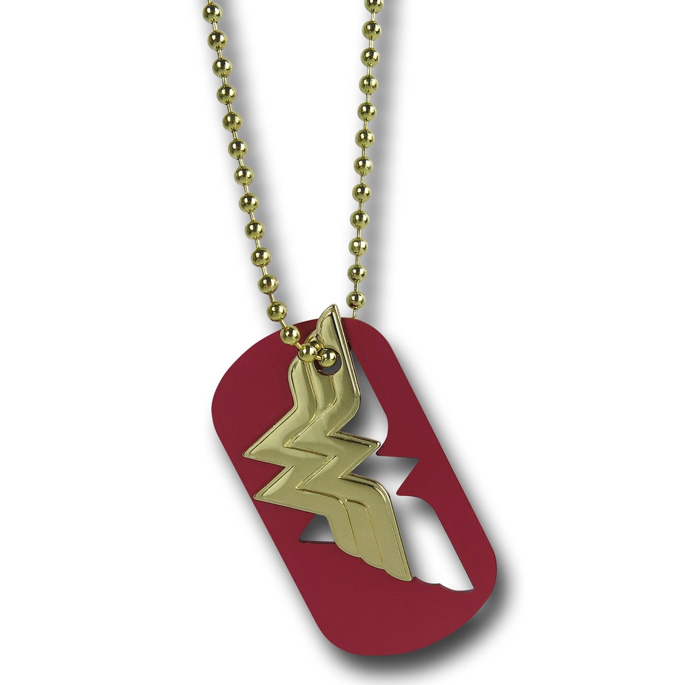 Wonder Woman Symbol Dog Tags, Red