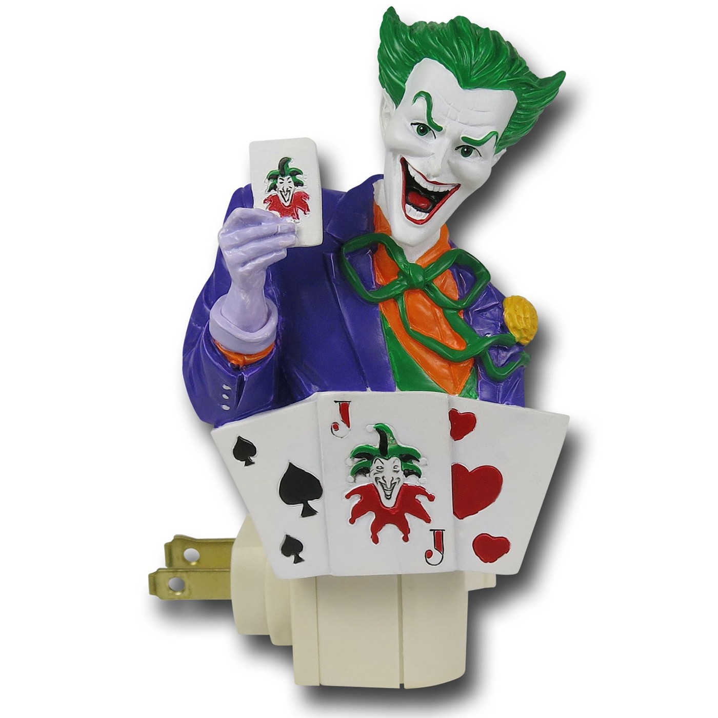 Joker and Cards Figural Night Light, Purple