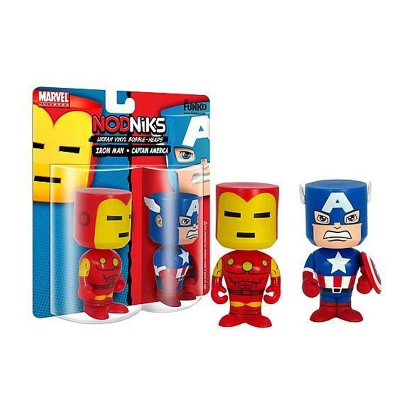 Nodniks Iron Man and Captain America Vinyl Bobble Heads