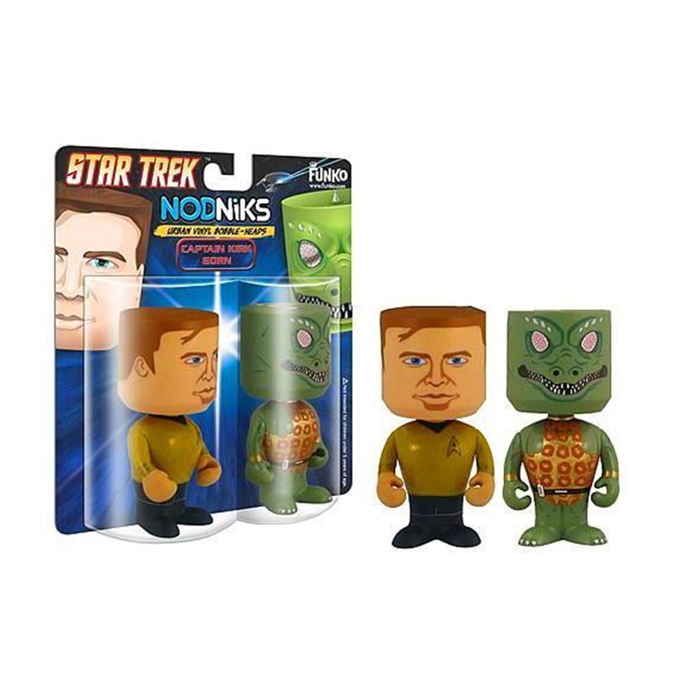 Nodniks Star Trek Kirk and Gorn Vinyl Bobble Heads