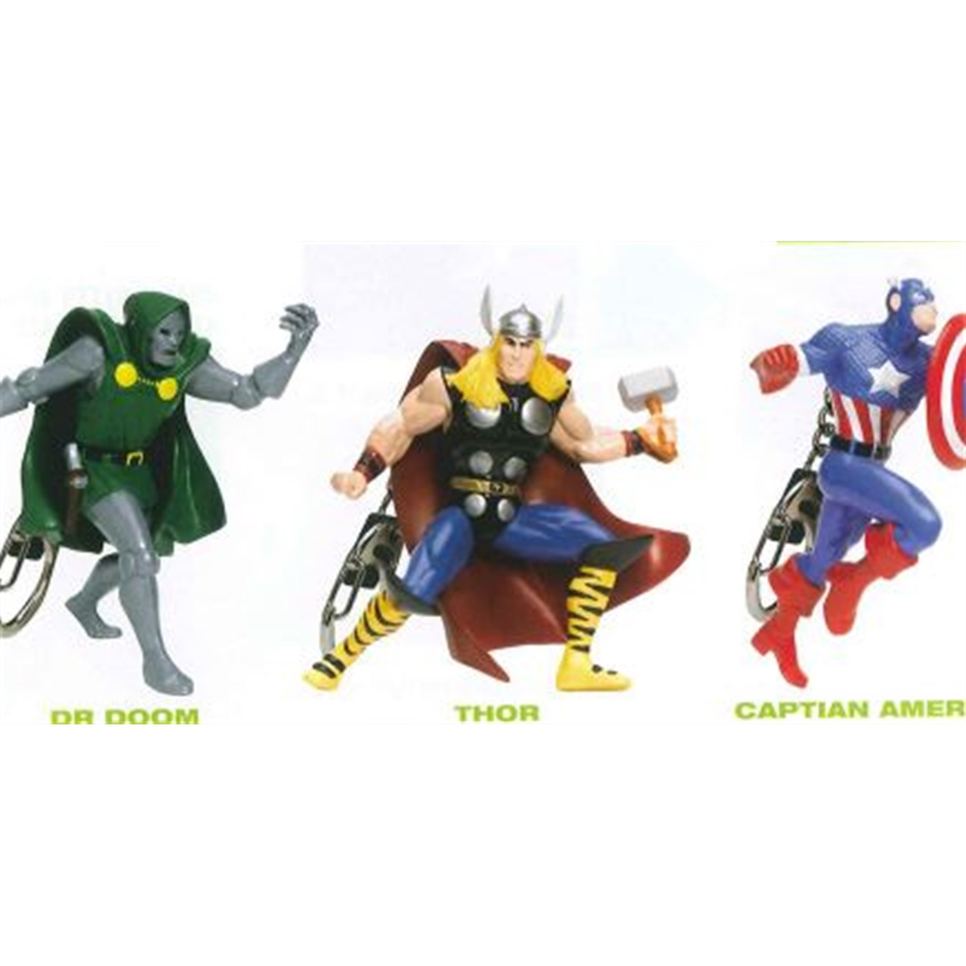 Marvel Cap  Thor  Doom Keychain Set