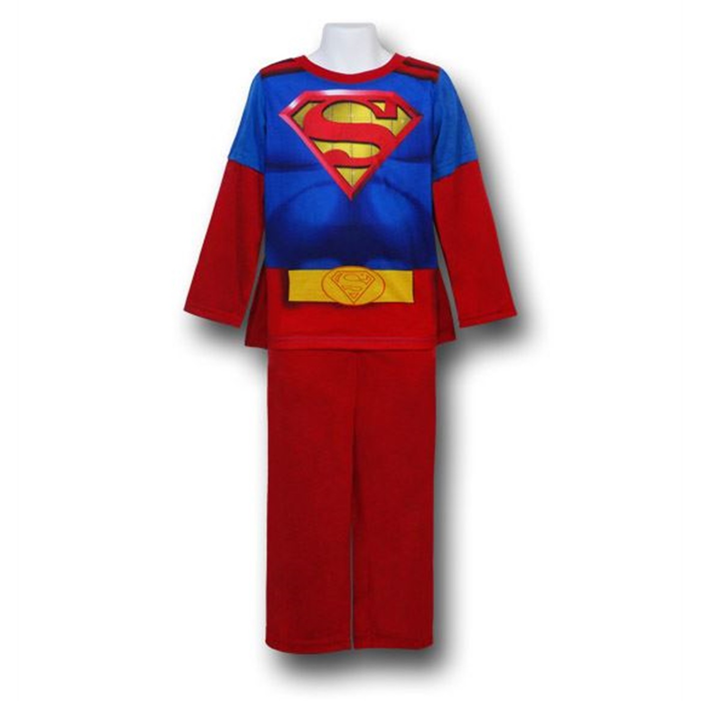 Superman Kids Costume Riveted Pajama Set w/Cape