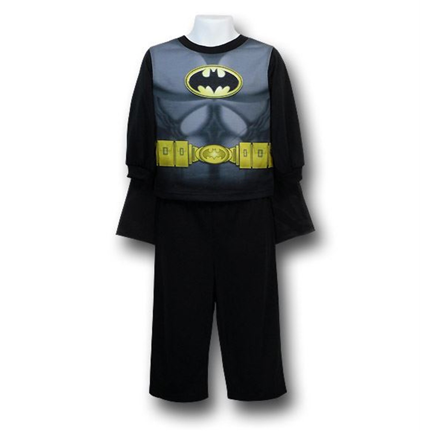 Batman Kids Uniform w/Cape Pajama Set, Black